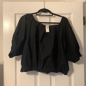 Gap off the shoulder black blouse
